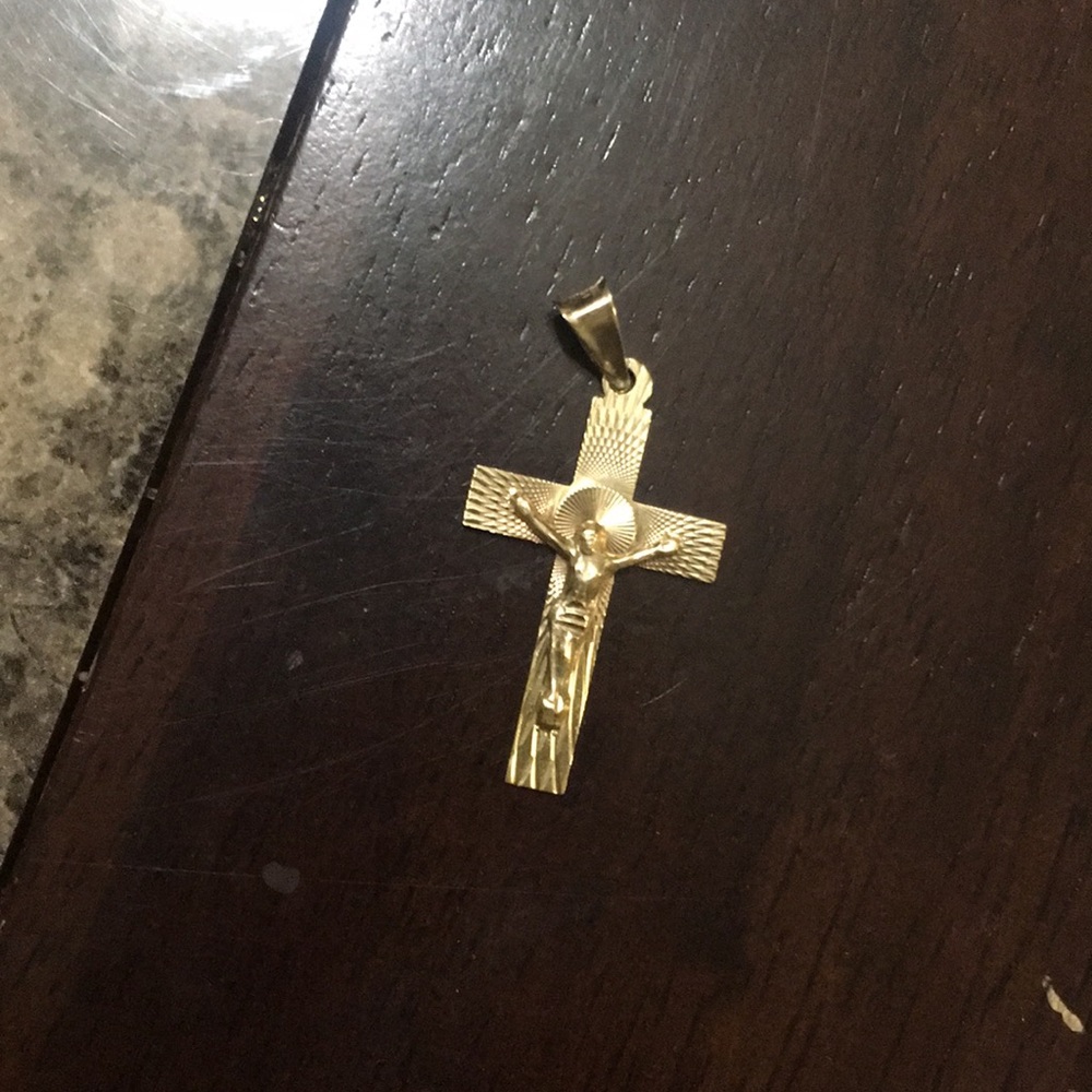 24k Gold Crucifix Pendant.